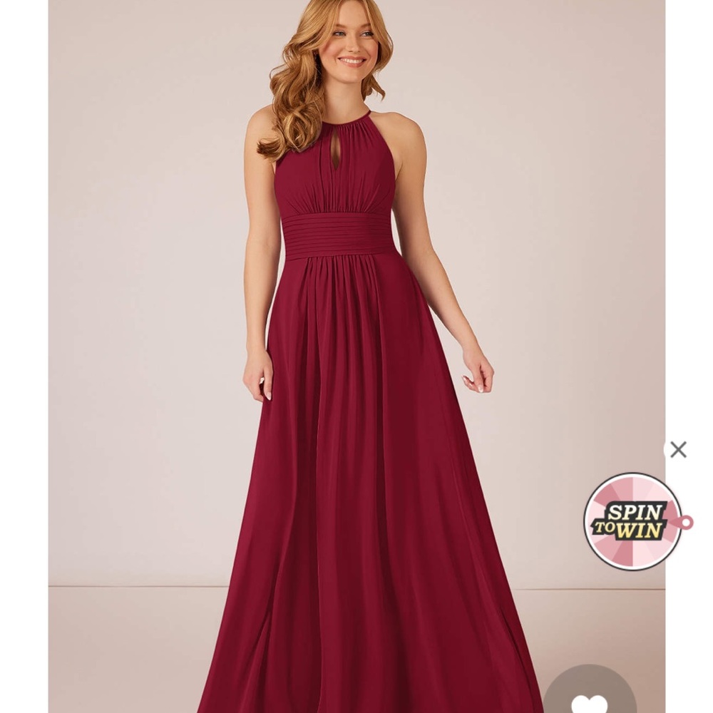 Azazie Bonnie Burgundy Bridesmaid Dress - Brand New